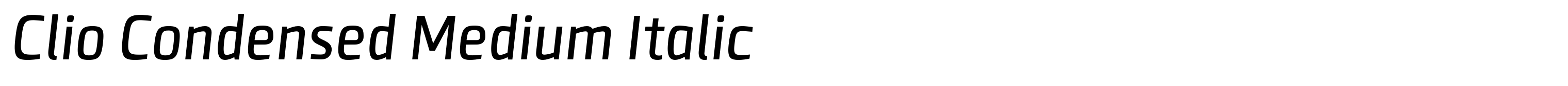 Clio Condensed Medium Italic
